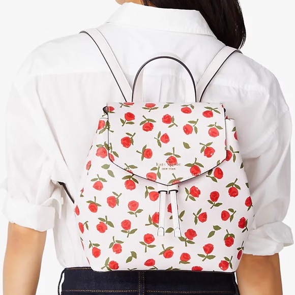 ♠️kate spade Lizzie Festive Rosette Medium Flap Backpack, NWT main image 6